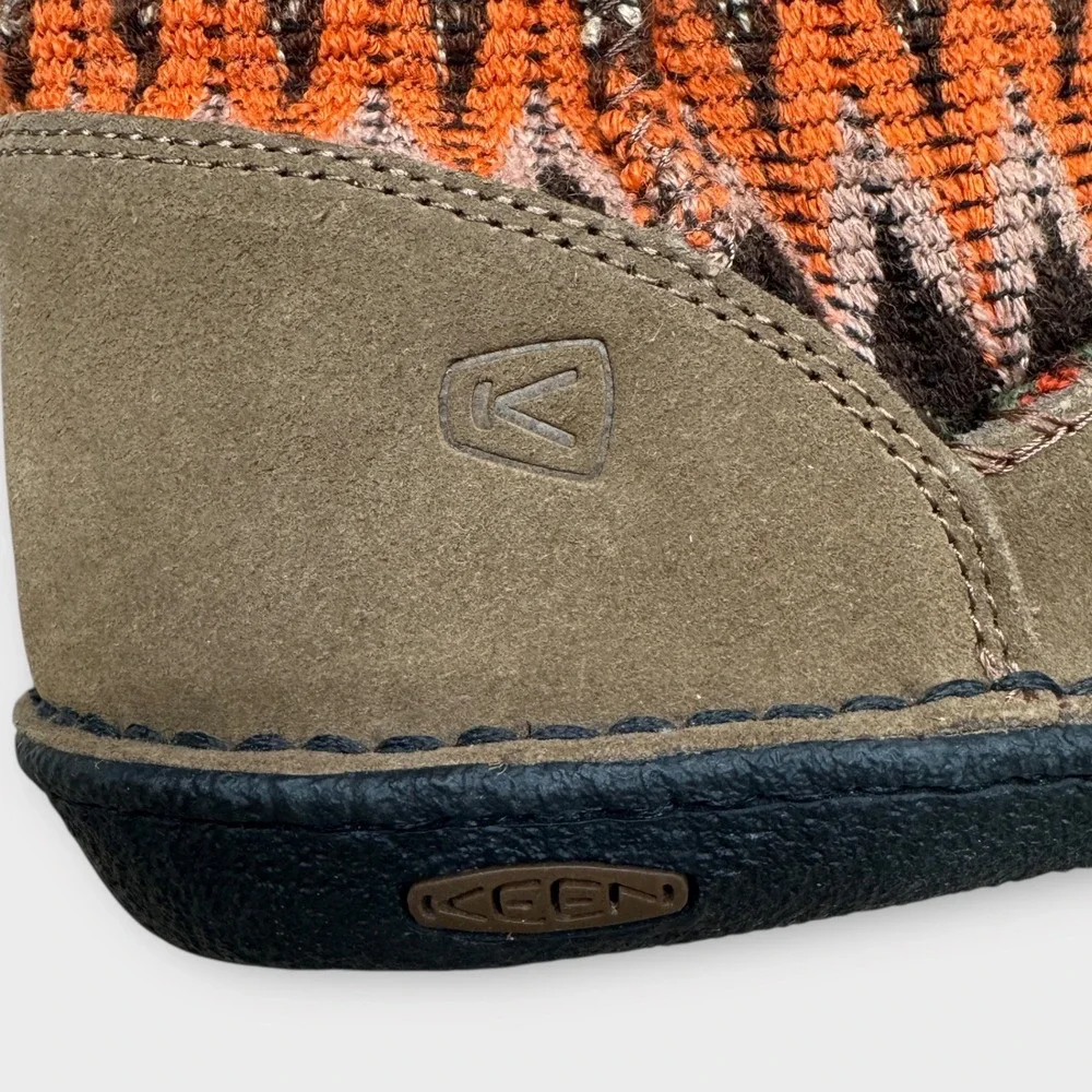 Keen Auburn Navajo Boots Sweater Suede Fur Lining Wool Knit Cozy Soft Winter 8